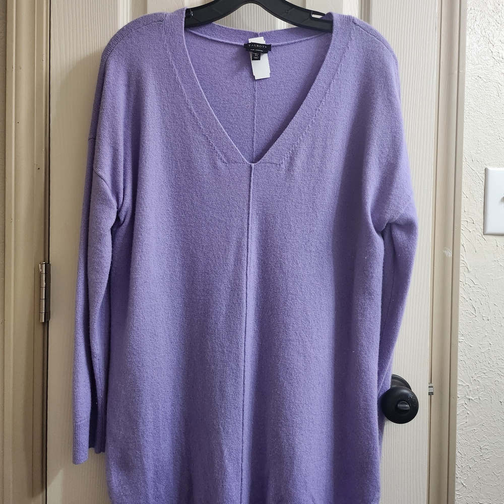 Talbots Lavender V-Neck Sweater